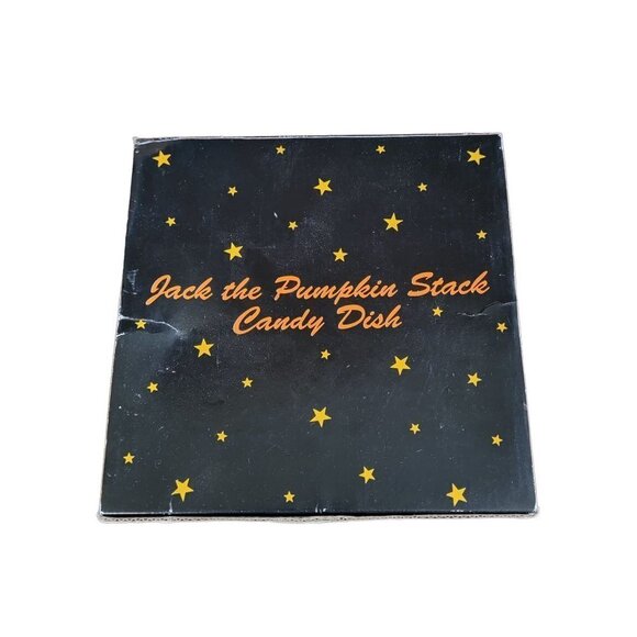 Bewitching Boo-tique Vintage Candy Bowl Pumpkins Scarecrow 6" NWB - Picture 8 of 8